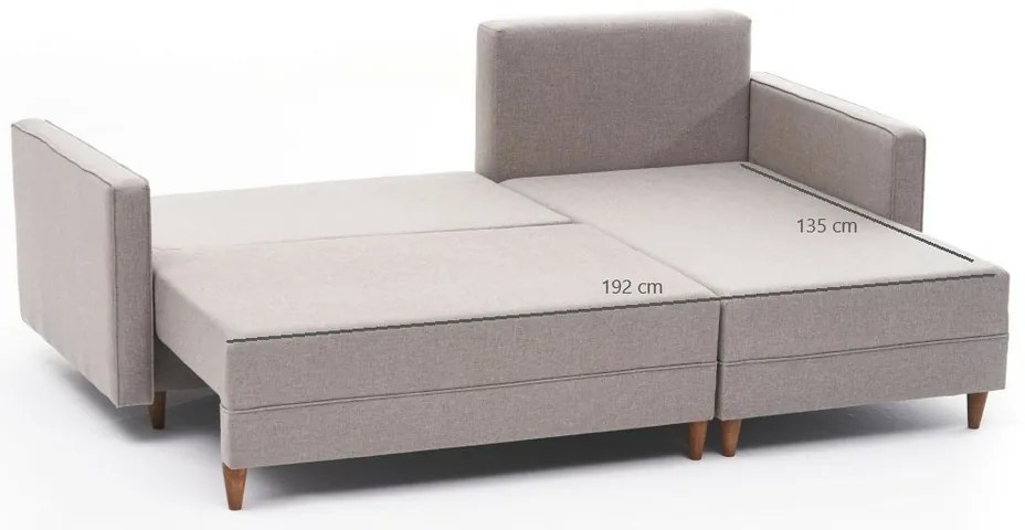 Narożna sofa rozkładana Aydam Right Cream