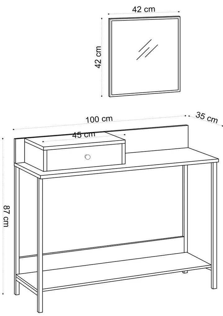 Stolik dekoracyjny Jan Sapphire Oak