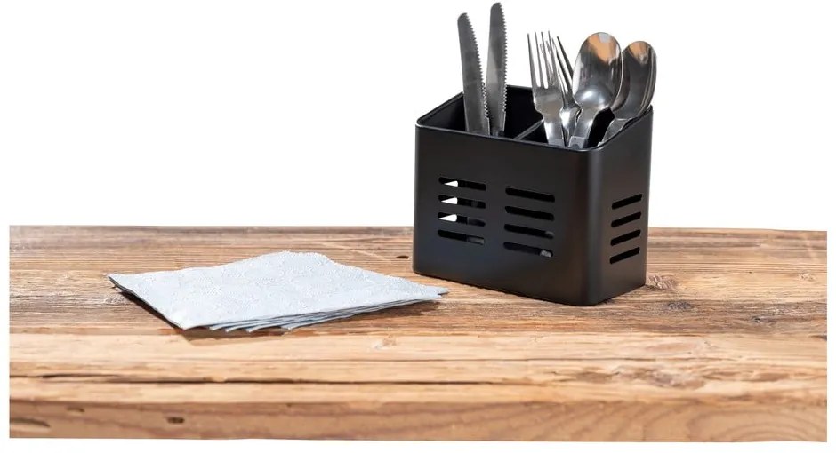 Czarny stojak na sztućce Wenko Black Outdoor Kitchen Baco