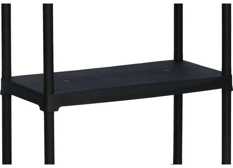 Regał plastikowy TEMPO, 1760x800x400 mm, 5 półek