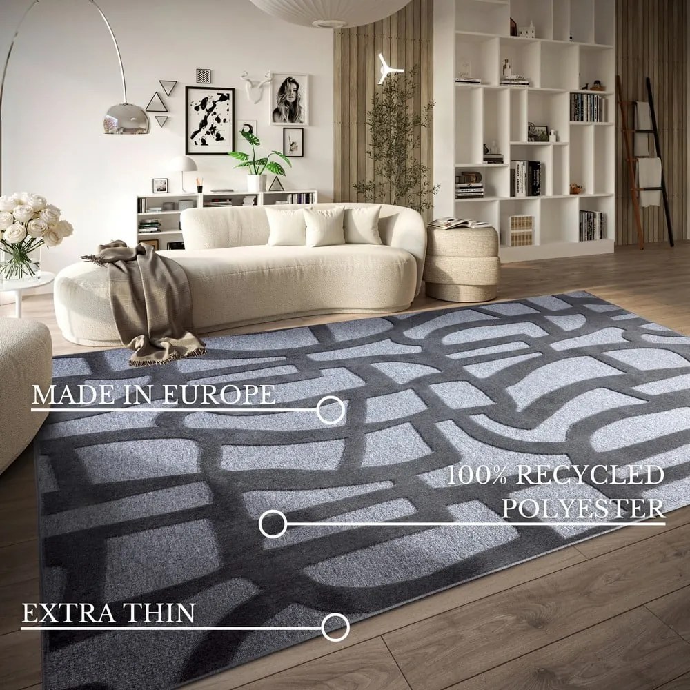 Ciemnoniebieski dywan z włókien z recyklingu 160x230 cm Therese – Villeroy&amp;Boch
