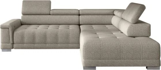 Narożnik CAMPO L z elektryczną regulacją siedziska Prawostronny w tkaninie MEMPHIS 05 WERSAL