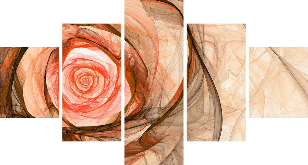 Obraz - Róża w artystycznym duchu (125x70 cm)