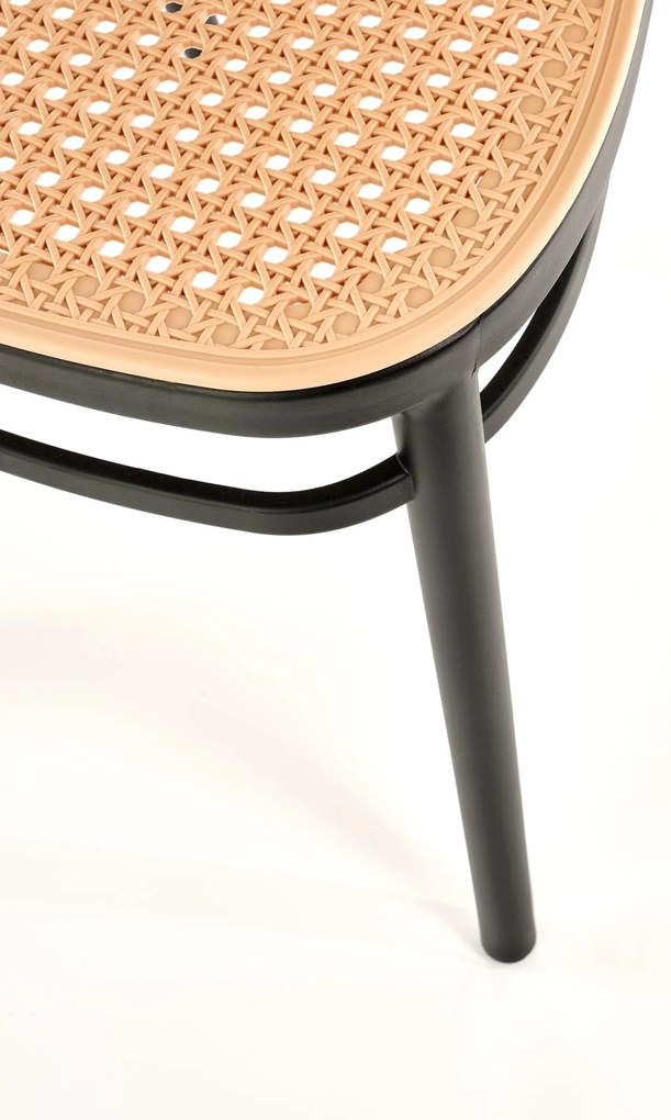 Krzesło Sztaplowane Naturalne Czarne K483