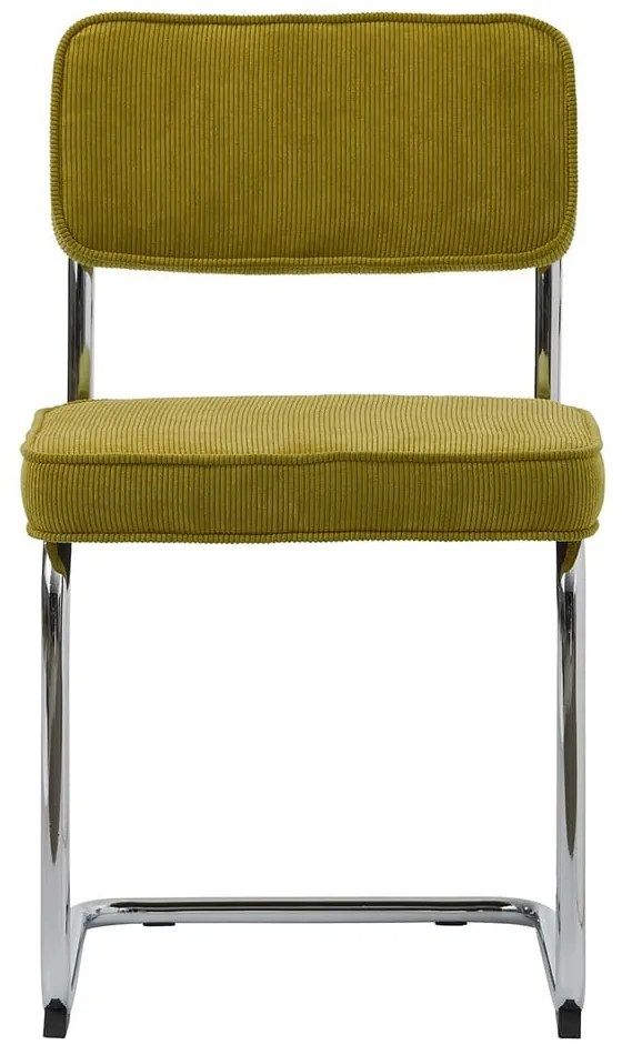 Zielone sztruksowe krzesło Rupert – Unique Furniture