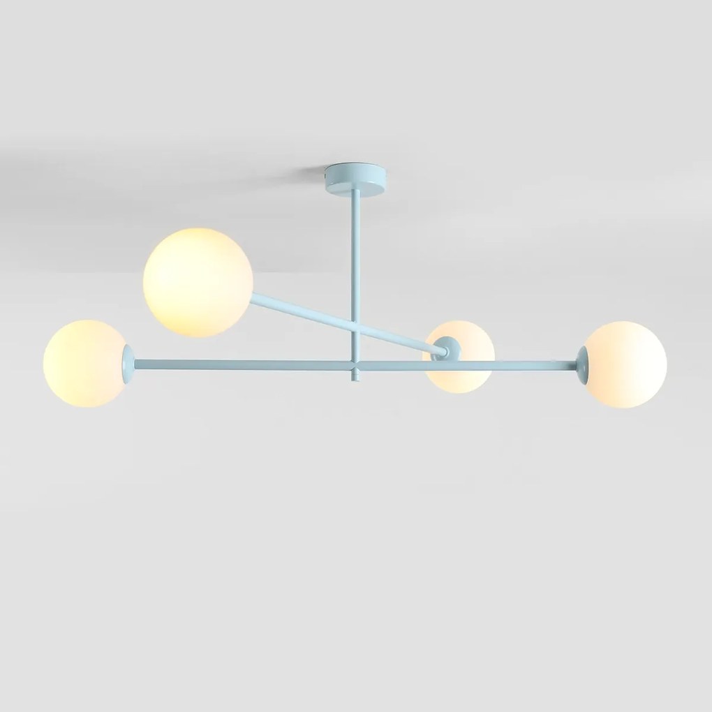 Błękitny żyrandol sufitowy Pinne