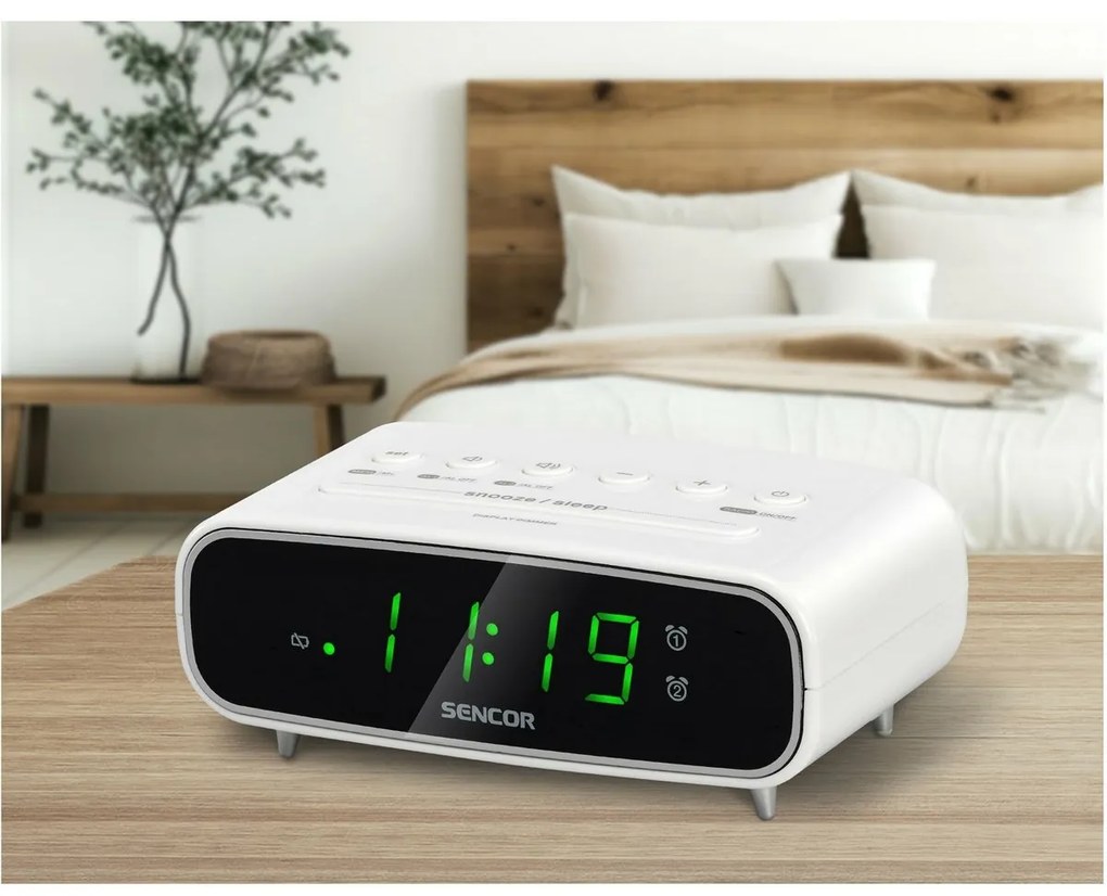 Sencor SRC 2600 W radiobudzik, biały