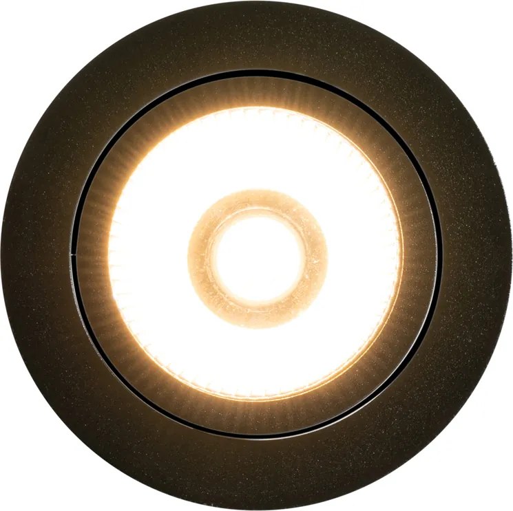 Zestaw 6 reflektorów wpuszczanych czarnych 9,5 cm z LED 1300 lm ściemnialne IP23 - Gaius