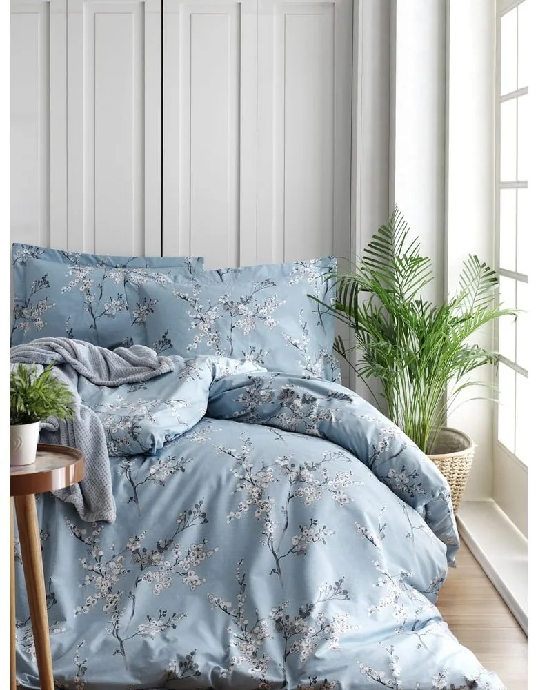 Niebieska pościel dwuosobowa z bawełny renforcé 240x220 cm Chicory – Mijolnir