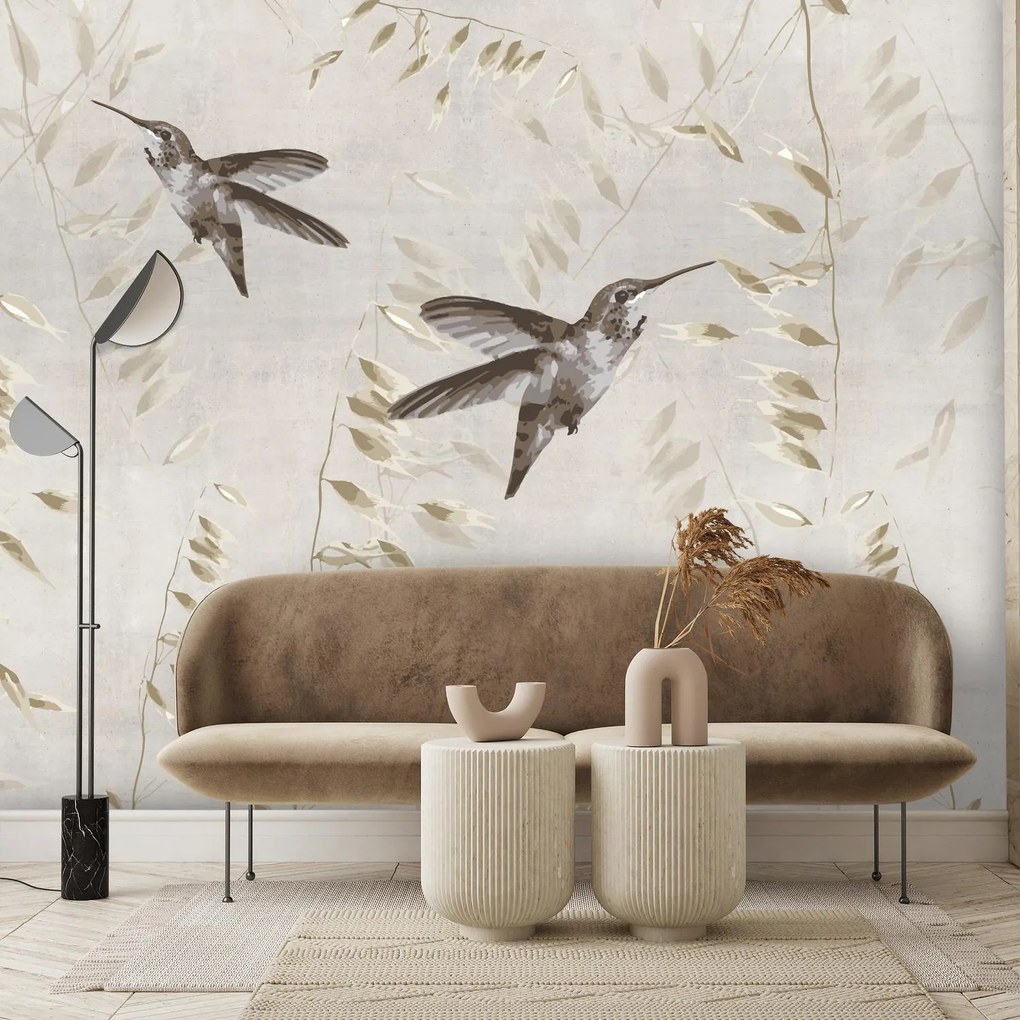 Fototapeta - Kolibry, wektor (196x136 cm)