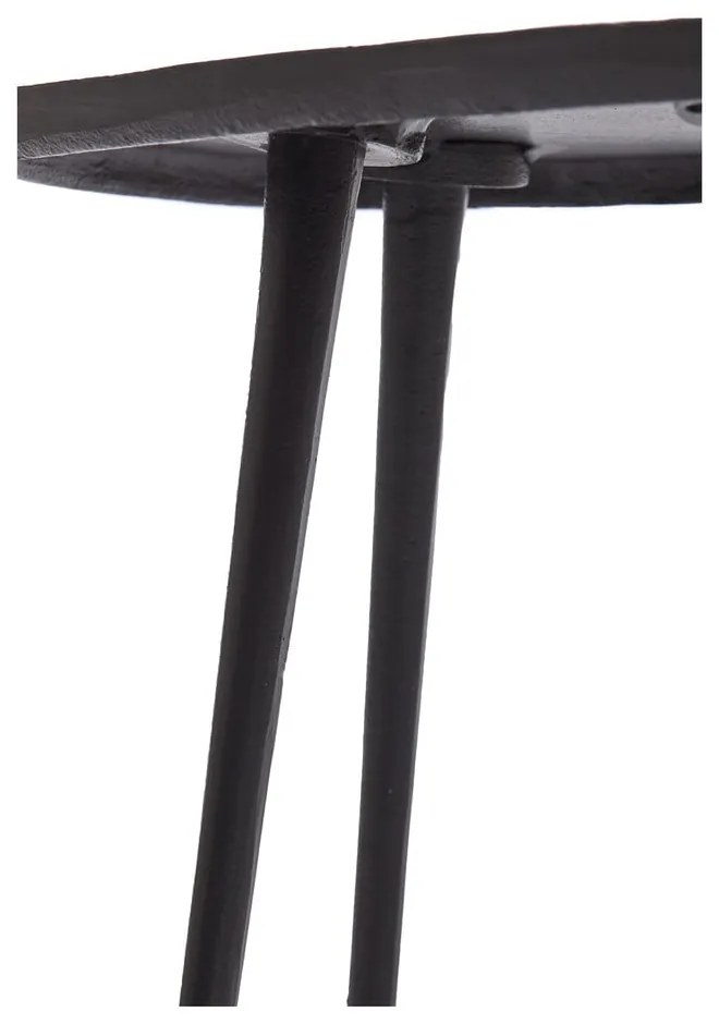Czarny metalowy stolik 42x87 cm Puno – Light & Living