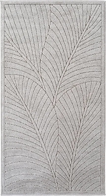 Dywan uniwersalny Nova 3D Listki szare 80 cm x 250 cm