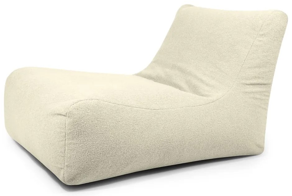 Kremowy worek do siedzenia z materiału bouclé Lounge 100 – SLOWDOWN