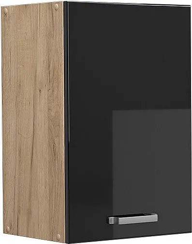 Szafka ścienna czarny wysoki połysk 40x31x60 r-line