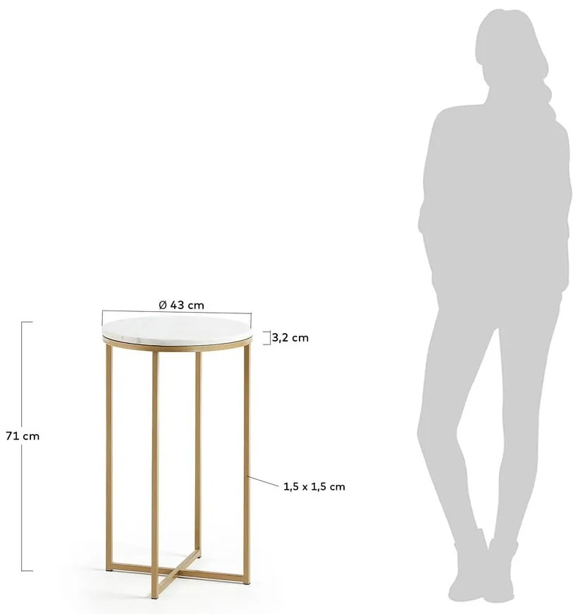 Stolik Kave Home Shefield, ø 43 cm