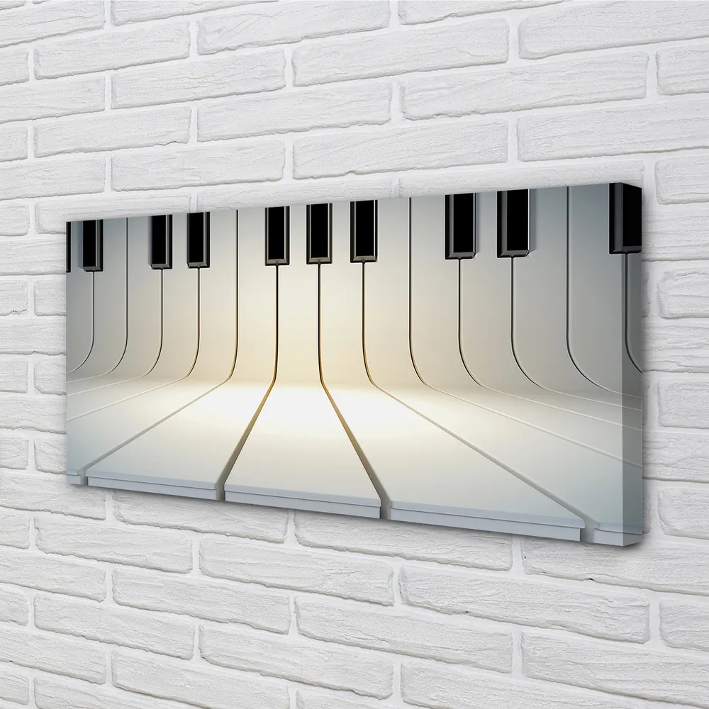 Duży obraz na płótnie Rytm Czarno-Białych Klawiszy