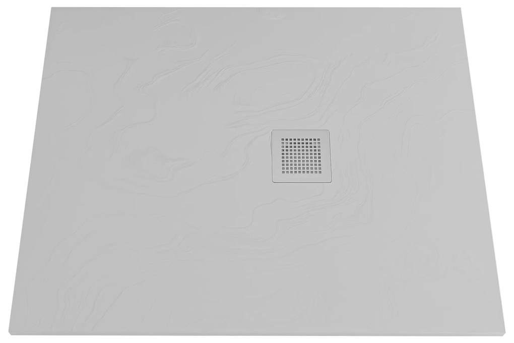 Brodzik z konglomeratu prostokątny 100 x 80 DIAMO White