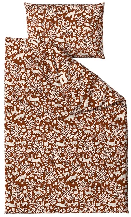 PrzytulneMieszkanie.pl PrzytulneMieszkanie.pl Pościel z mikrofibry FOREST ANIMALS brązowa Rozmiar pościeli: 70 x 90 cm | 140 x 220 cm