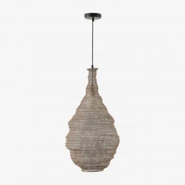Lampa Sufitowa Beneida Żelazna Ø40 Cm Kremowa - Sklum
