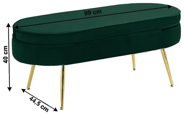 Ławka NOBLIN, zielona