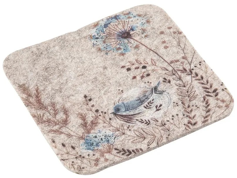 Altom Podkładka filcowa pod kubek Serenity, 10 x 10 cm, sada 4 szt.