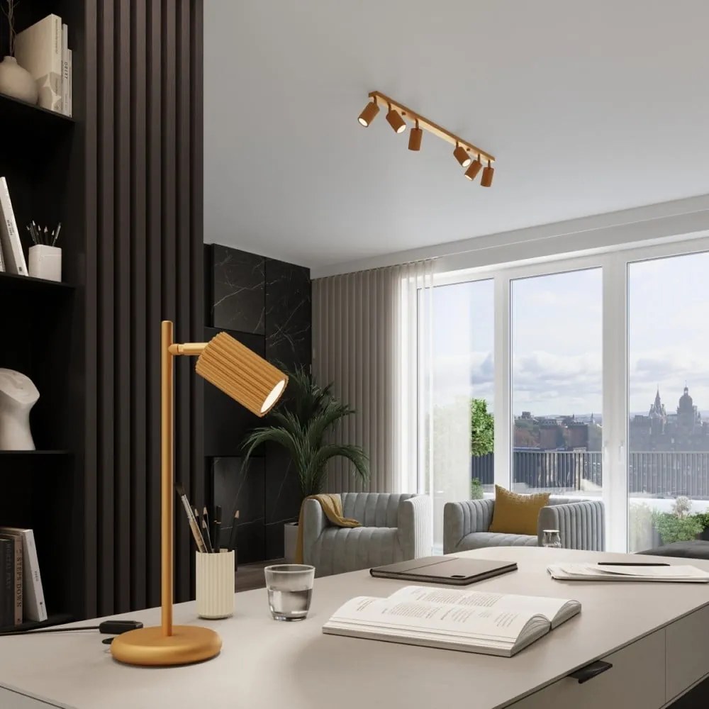 Lampa stołowa w kolorze złota (wysokość 43 cm) Gleam – Sollux