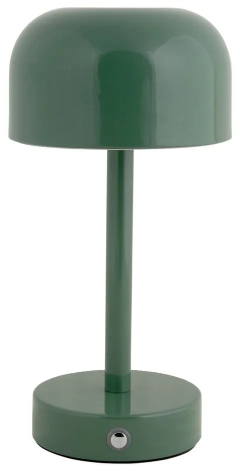 Zielona lampa stołowa LED z metalowym kloszem (wysokość 24,5 cm) James – Leitmotiv