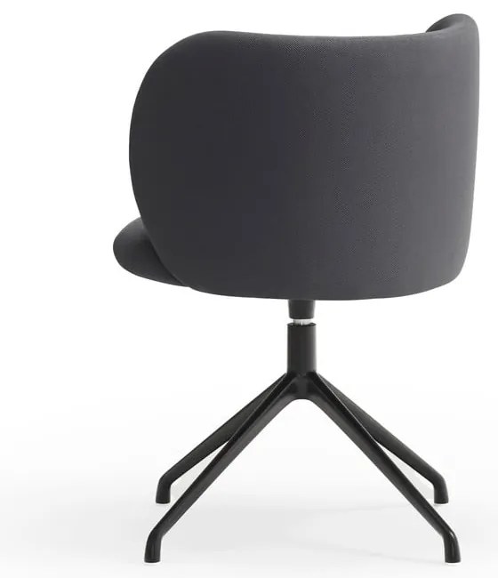 Ciemnoszary tapicerowany fotel jadalniany Mogi – Teulat