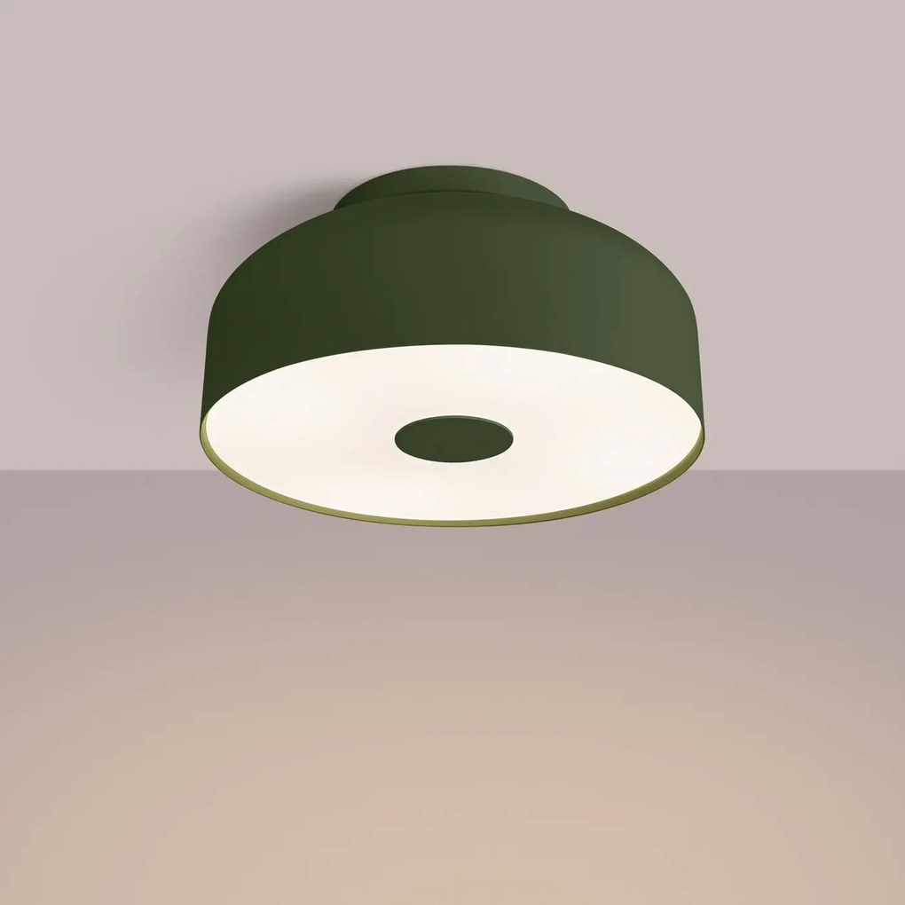 Plafon OMIQ zielony oliwkowy mat SOLLUX  LIGHTING