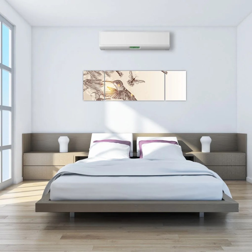Obraz - Kolibry (170x50 cm)