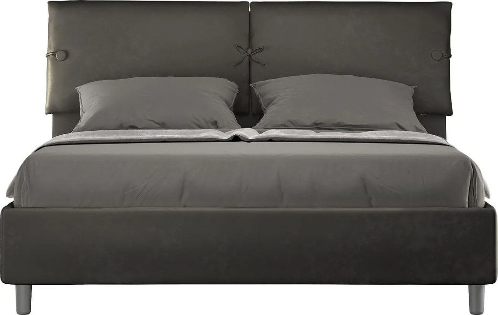 Łóżko bez stelaża tapicerowane 160x200 microfibra Szary Sleeper
