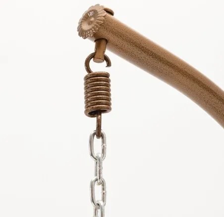 PROMOCJA Jasnobrązowe wiszące krzesło TROPIKAL ze stojakiem II. jakość