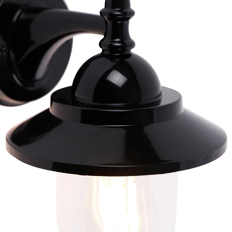 Zewnetrzna Klasyczna lampa ścienna zewnętrzna czarna IP44 - Oxford Nowoczesny Oswietlenie zewnetrzne