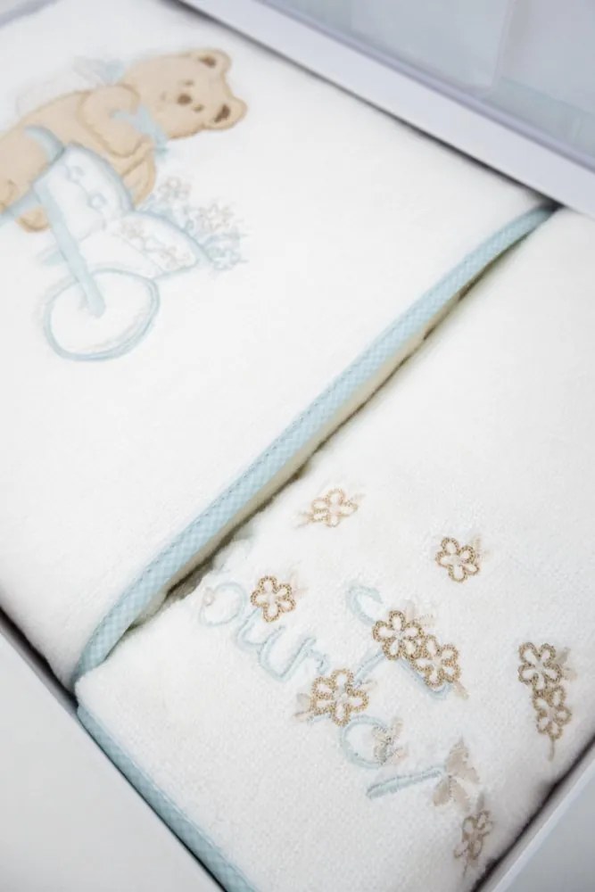 Podarunkowy zestaw ręczników dla dzieci POURTOL, 2 szt Beżowy