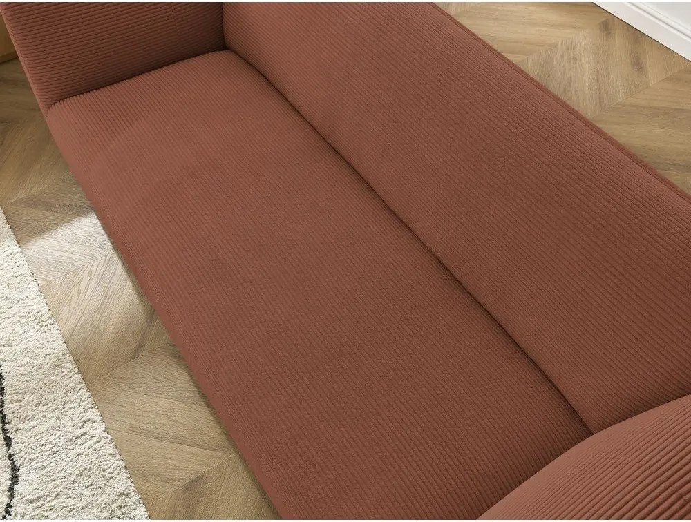 Pomarańczowa sztruksowa sofa 242 cm Giorgia – Bobochic Paris