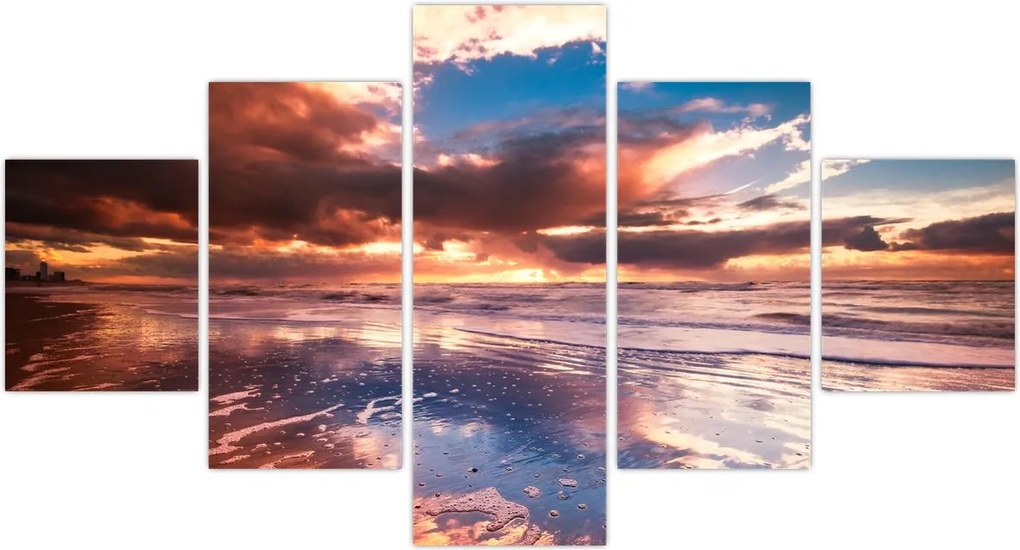 Obraz - Wieczorna plaża (125x70 cm)