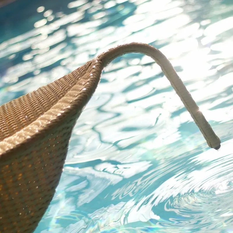 Designerskie łóżko ogrodowe z technorattanu Angelo