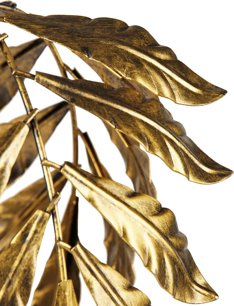 Lampa stojąca w stylu vintage antyczne złoto z zielonym kloszem - Linden