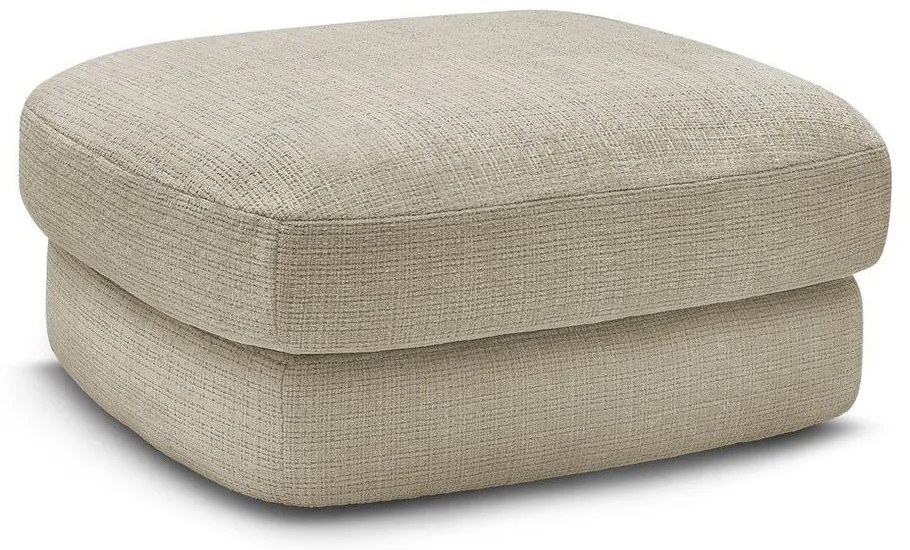 Beżowy podnóżek z tkaniny szenilowej Leonore – Bobochic Paris