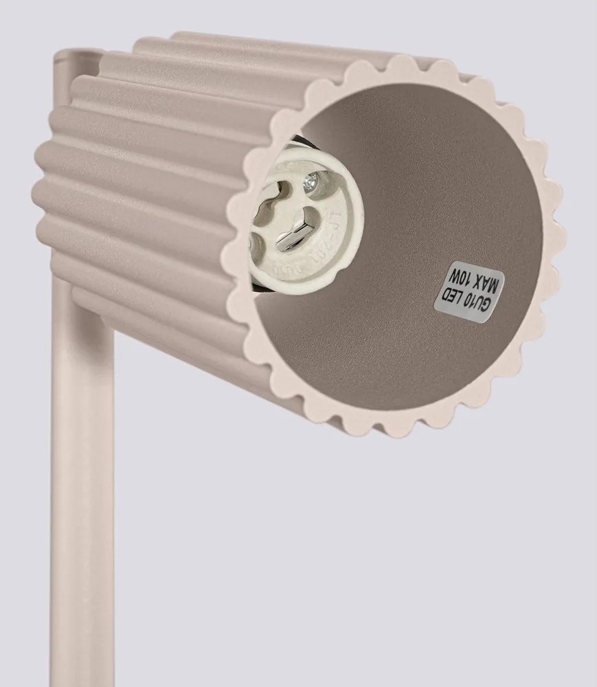 Szarobrązowa metalowa lampa stołowa (wysokość 43 cm) Gleam – Sollux