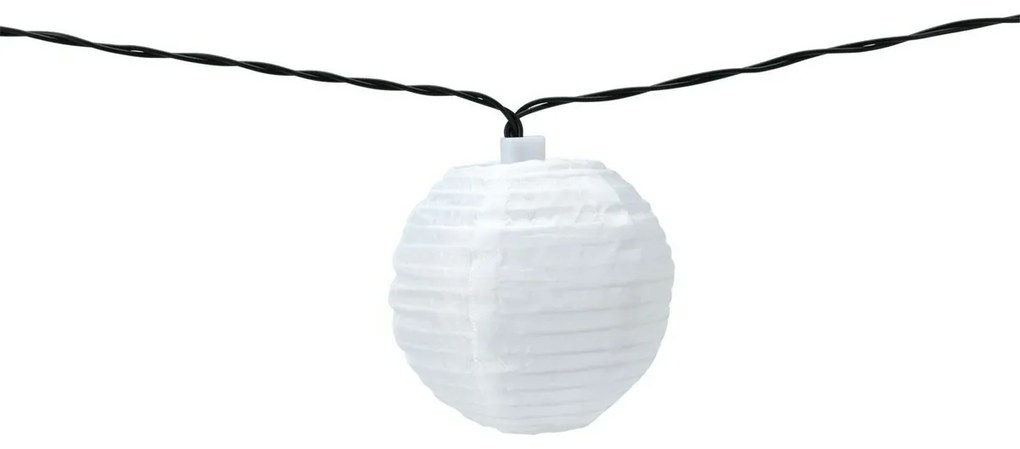 ProGarden Łańcuch słoneczny z kolorowymi lampionami LED, 3 m, ciepła biała
