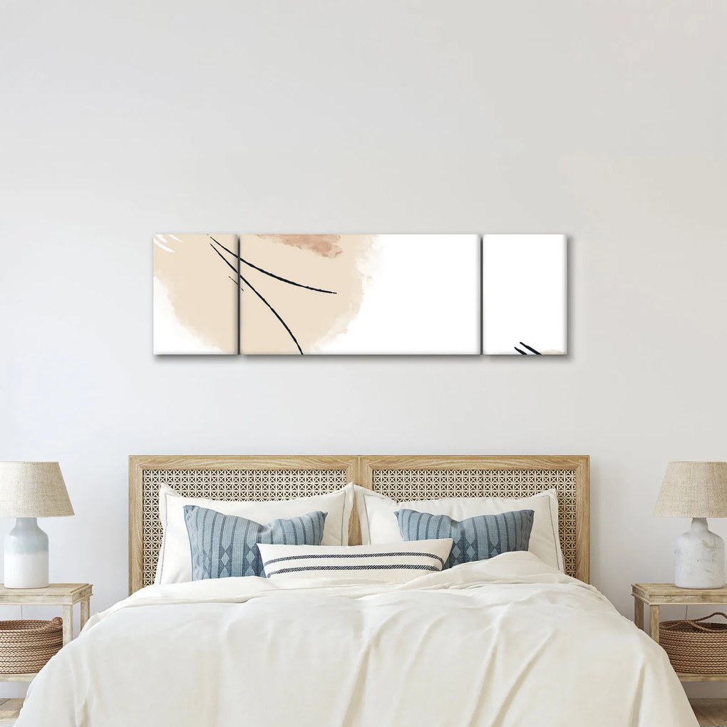 Obraz - Biała abstrakcja (170x50 cm)