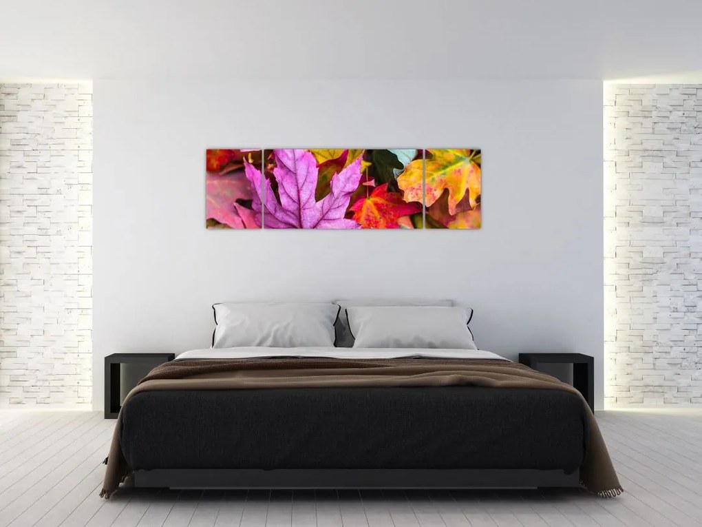 Obraz - jesienne liście (170x50 cm)