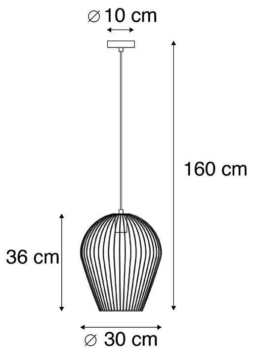 Designerska lampa wisząca czarna - Wire ArioDesignerski Oswietlenie wewnetrzne