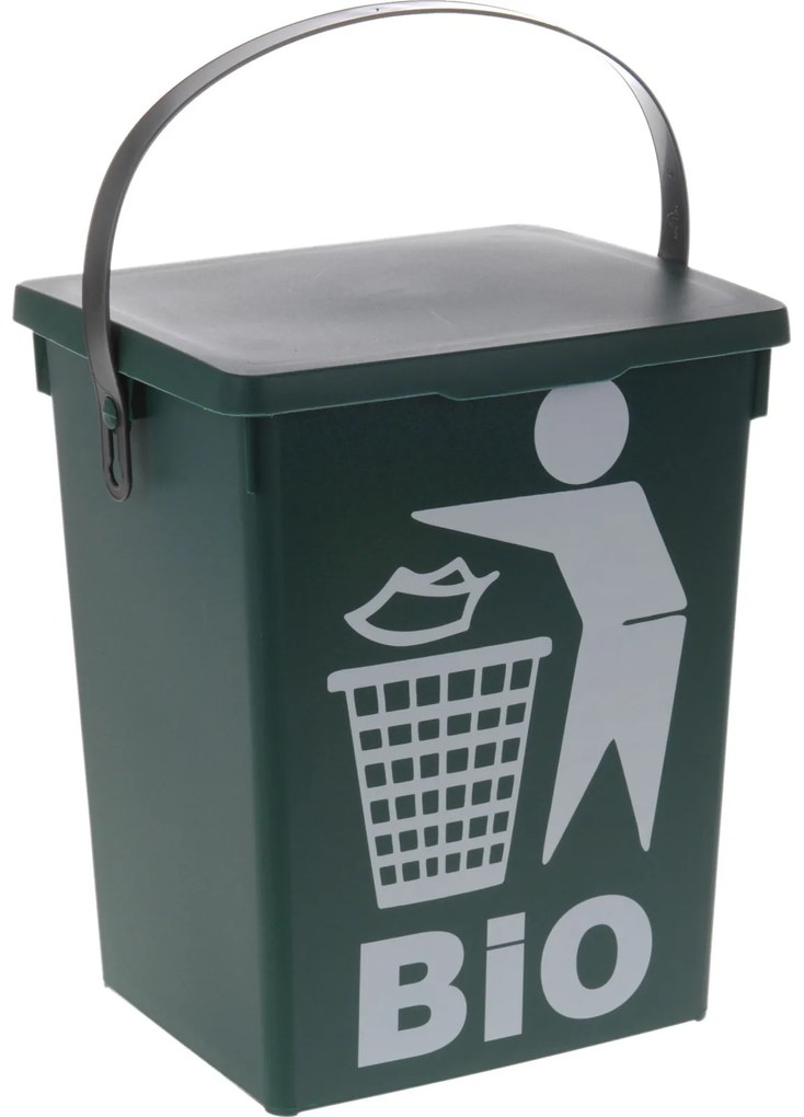 Pojemnik na odpady organiczne z logo BIO, z uchwytem, 5 l