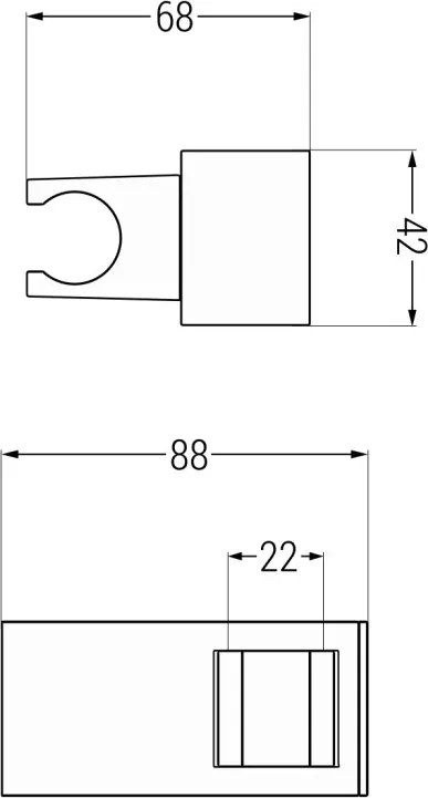 Mexen uchwyt prysznicowy, czarny - 79355-70