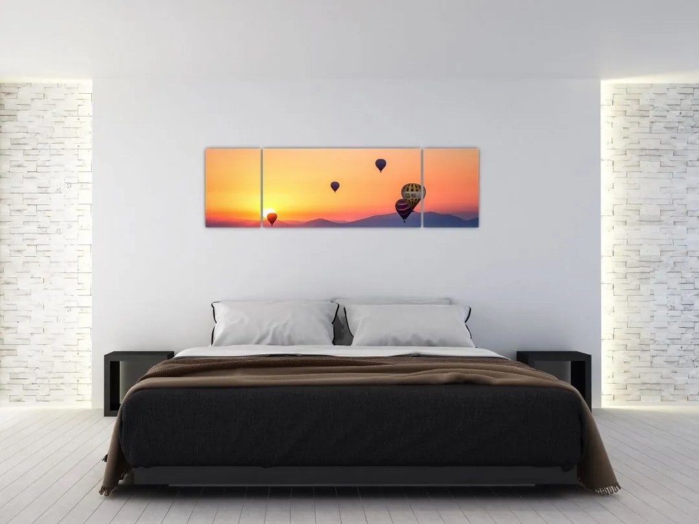 Obraz balonów na ogrzane powietrze (170x50 cm)