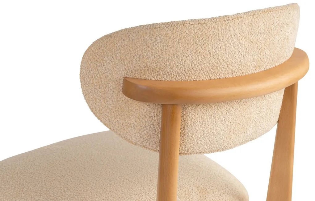 Zestaw krzeseł do jadalni Lionte Beige and LightOak, 2 szt.
