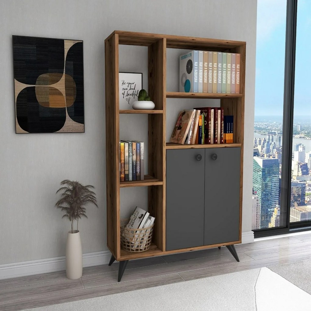 Biblioteka Meldan Anthracite and Walnut