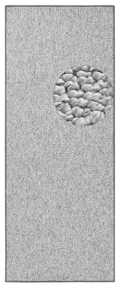Szary chodnik 80x300 cm Wolly – BT Carpet
